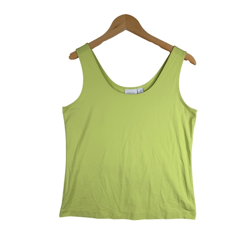 Chico's Scoop Neck Tank size 1 (US size Medium) Green